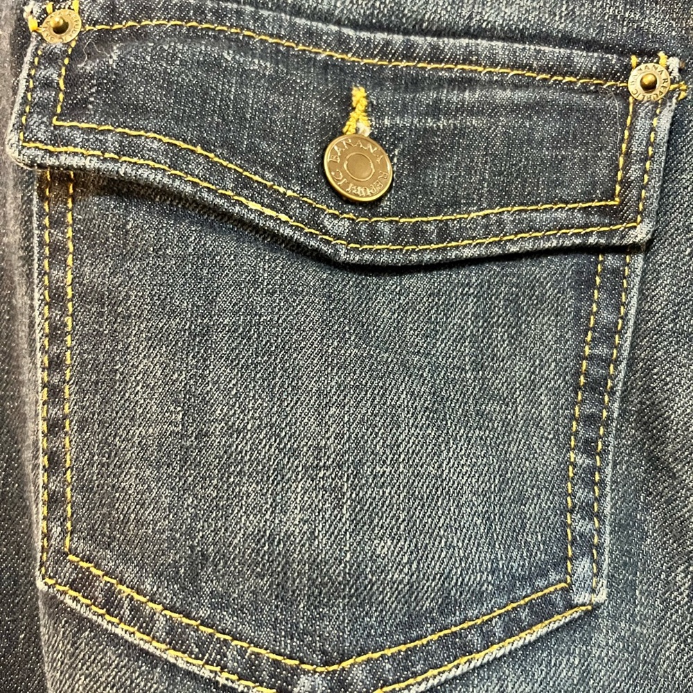 Banana Republic Dark Blue Flare Jeans Long Length - Picture 5 of 8